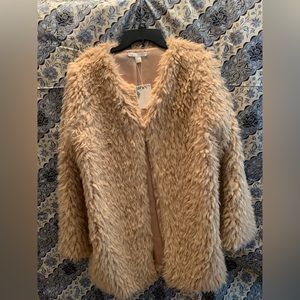 Chelsea & Violet faux fur jacket.  Camel color, size L